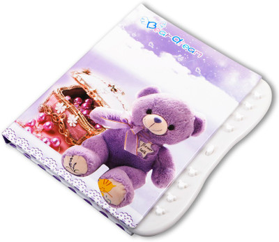 

COI A6 Diary(Cute Purple teddy diary/ Organiser with lock for kids, Purple)