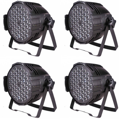 

Anoralux 4 pcs LED PAR Stage Lights 54 x 2W LED RGB 3 colors in 1 Stage Lighting DMX-512 Stage Light Projector for Disco Party DJ Club Disco Ball Set(Ball Diameter: 25 cm)