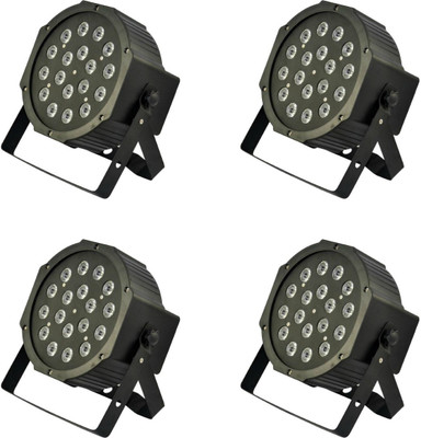 

Anoralux 4 pcs SLIM LED PAR Stage Lights 18 x 2W LED RGB Stage Lighting DMx-512 Stage Light for Disco Party DJ Club (FLAT) Disco Ball Set(Ball Diameter: 17 cm)