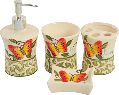 

24x7 Ceramic Bathroom Set(Pack of 4)