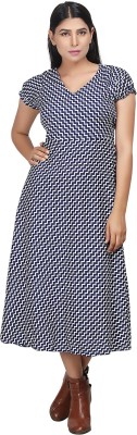 Shyammc Women A-line Blue Dress