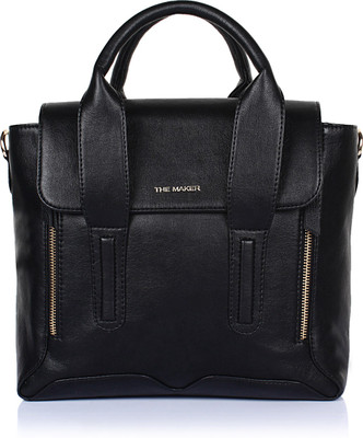 

THE MAKER Women Formal Black Leatherette Sling Bag