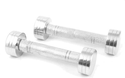 

GB 1 KG EACH CHROME STEEL Fixed Weight Dumbbell(2 kg), Silver