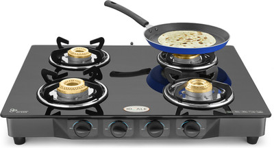 Ideale Quatre-T Steel Manual Gas Stove(4 Burners)