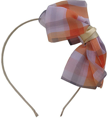 

Trendeela.com Feriha Orange Checkered Bow Hair Band(Orange)
