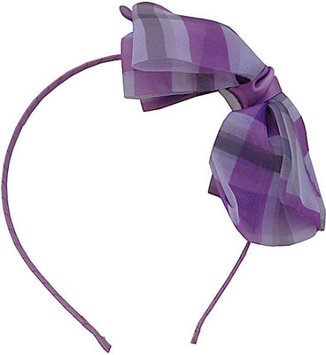 

Trendeela.com Feriha Purple Checkered Bow Hair Band(Purple)
