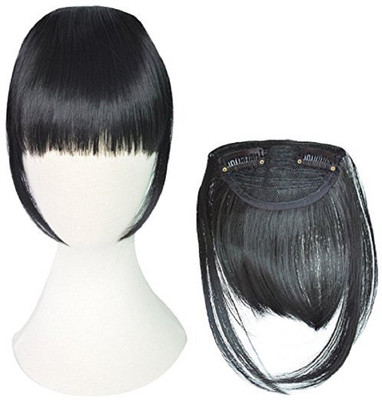 

Kabello Premium Quality Front Fringe For Women, Black Hair Extension