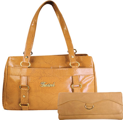 

Rashi Traders Shoulder Bag(Gold, Beige), Beige;gold