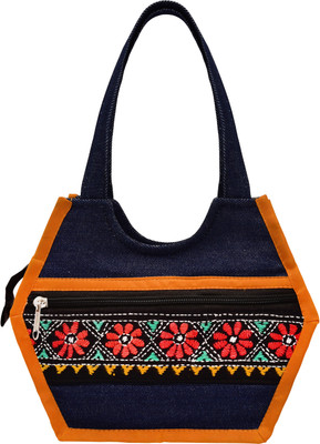 tap fashion Hand-held Bag(Blue)
