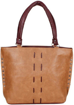 

fourdatr Women Casual Tan Leatherette Tote