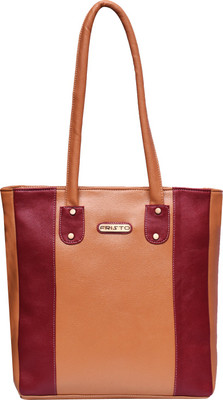

Fristo Shoulder Bag(Tan, Maroon), Maroon;tan
