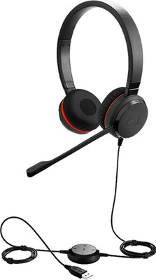 

Jabra EVOLVE 30 with 3,5mm UC Stereo Wired Headset with Mic(Black, Over the Ear)