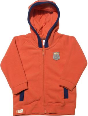 

FS Mini Klub Full Sleeve Solid Baby Boys Jacket, Orange
