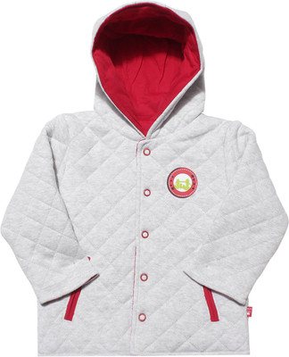 

FS Mini Klub Full Sleeve Solid Baby Boys Jacket, Grey marl combo