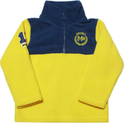 

FS Mini Klub Full Sleeve Solid Baby Boys Jacket, Yellow