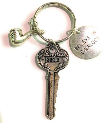 

24x7 Premium Sherlock Silver Metal Key Chain