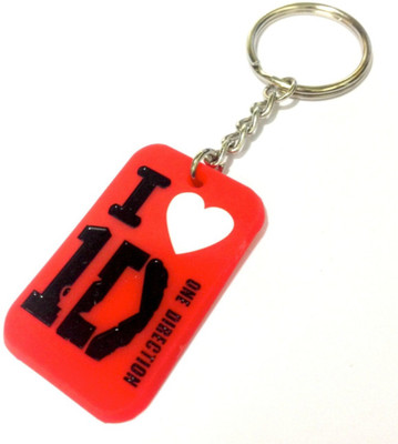 

24x7 Premium One Direction Silicone Keychain 50x30 MM - Red Key Chain