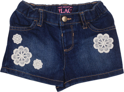

The Children's Place Short For Girls Casual Applique Cotton(Blue, Pack of 1, Oa