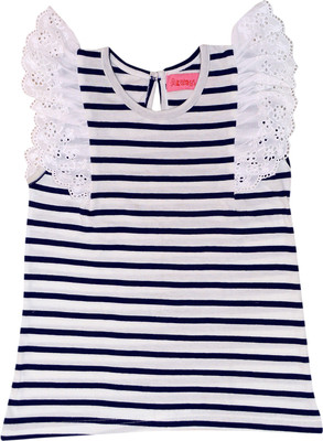 Always Kids Girls Casual Cotton Top(Dark Blue, Pack of 1) Flipkart