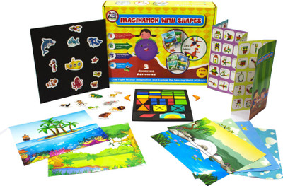 

xplorabox Imagination with Shapes - Magnetic 3 Activities Activity kit for 4+(Multicolor)