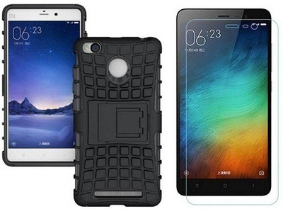 7ROCKS Case Accessory Combo for Xiaomi Redmi 4 Black, Transparent
