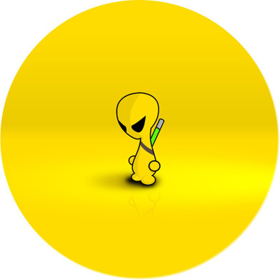 

Maison N Mode Yelow Jadu Alien round Mouse Pad Mousepad(Multicolor)
