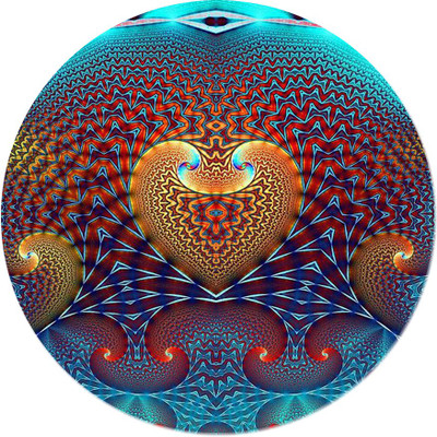 

Maison N Mode Graffti Heart round Mouse Pad Mousepad(Multicolor)