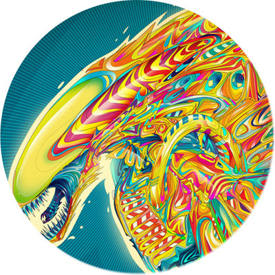 

Maison N Mode Colour Dragon round Mouse Pad Mousepad(Multicolor)