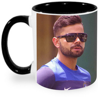 

Ashvah Vk1 Ceramic Mug(350 ml), Black
