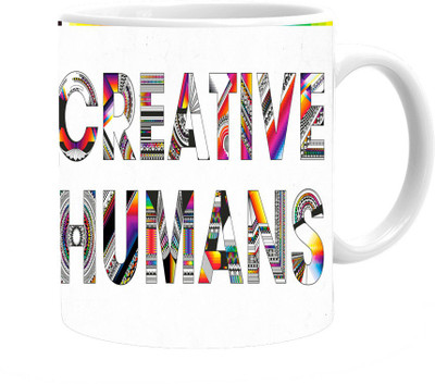 

Maison N Mode Creative Human Coffee Ceramic Mug(330 ml), Multicolor