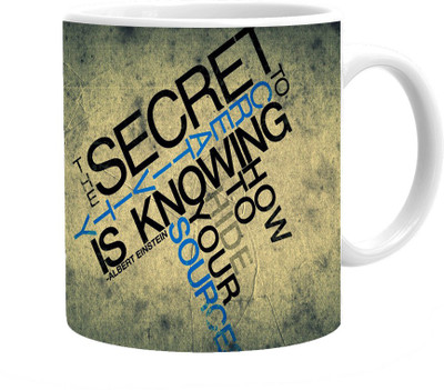 

Maison N Mode Secret Source Coffee Ceramic Mug(330 ml), Multicolor