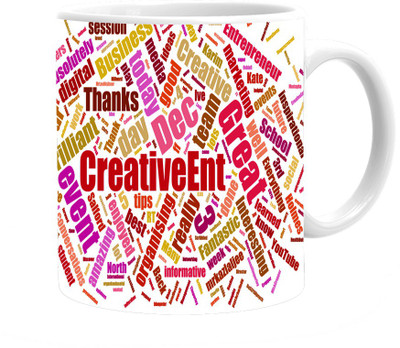 

Maison N Mode Creative ENT Coffee Ceramic Mug(330 ml), Multicolor
