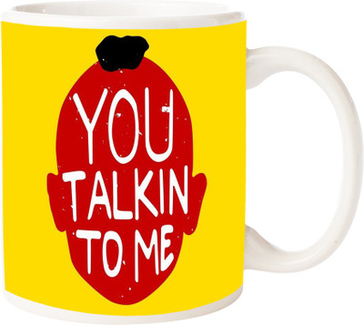 

Maison N Mode You Talk Into Me Coffee Ceramic Mug(330 ml), Multicolor