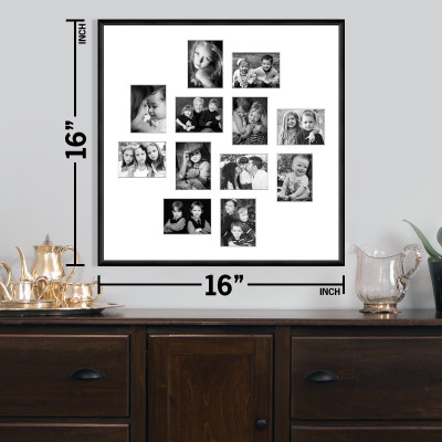 

Elegant Arts & Frames Metal Photo Frame(Black, 12 Photos)