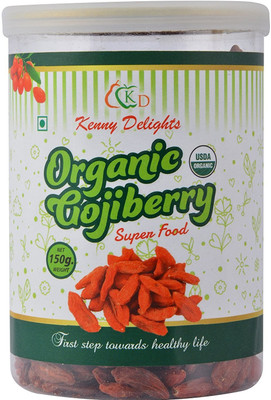 

Kenny Delights Certified Organic gojiberries Blueberry(150 g, Plastic Bottle)