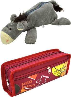 

Hrinkar Cartoon Animal and Printed Art Plastic Pencil Boxes(Set of 2, Multicolor)