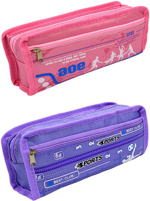 

Hrinkar Cartoon Printed Art Plastic Pencil Boxes(Set of 2, Multicolor)