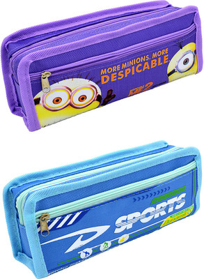 

Hrinkar Cartoon Printed Art Plastic Pencil Boxes(Set of 2, Multicolor)