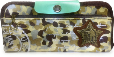 

Maurya Pustak Bhawan US Army Pencil Pouch brown na Art Artificial Leather Pencil Box(Set of 1, Brown)