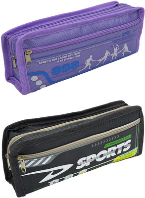 

Hrinkar Cartoon Printed Art Plastic Pencil Boxes(Set of 2, Multicolor)