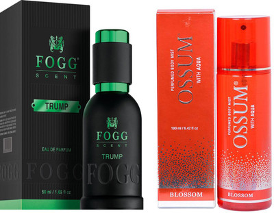 

Fogg COMBO PACK OF OSSUM BLOSSOM PERFUME 190 ml + FOGG TRUMP PERFUME 50 ML Eau de Parfum - 10 ml(For Men & Women)