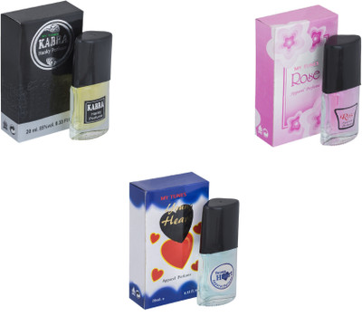 

My Tunes Combo Kabra Black-Rose-Younge Heart Blue Eau de Toilette - 60 ml(For Men & Women)