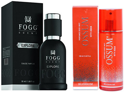

Fogg COMBO PACK OF OSSUM BLOSSOM PERFUME 190 ml + FOGG EXPLORE PERFUME 50 ML Eau de Parfum - 10 ml(For Men & Women)