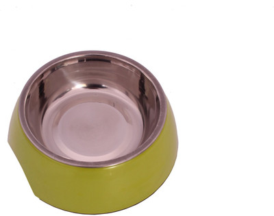 

SRI Stainless Steel Food And Water Melamine Stand With Non-Skid Rubber Bottom, Medium Round Plastic Pet Bowl(0.5 L Green)
