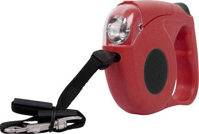 

SRI High Quality Retractable Dog Leash With Detachable Flashlight LED Torch For Pets -Medium 450 cm Dog Strap Leash(Red)