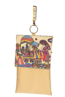 

Mahadev Exports Flap Barat Cream Hooked Mobile Pouch Mobile Pouch(Beige)
