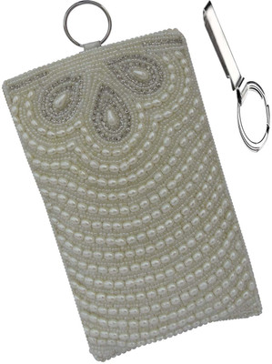 

ALAR Handmade Ethnic Mobile Pouch Mobile Pouch(White)