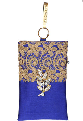 

Mahadev Exports Diamond Hooked Mobile Pouch Haf Haf Blue Mobile Pouch(Blue)