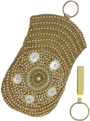 

ALAR Handmade Ethnic Mobile Pouch Mobile Pouch(Gold)