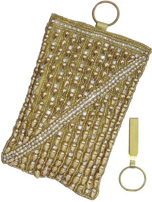 

ALAR Handmade Ethnic Mobile Pouch Mobile Pouch(Gold)